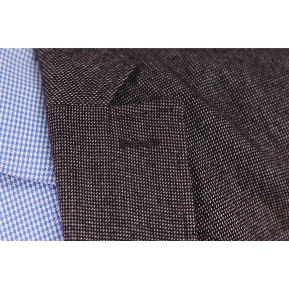 Hugo Boss Current Nalmar Model Purple/White Woven Cotton 2-Btn Blazer Jacket 46R - Picture 5 of 10